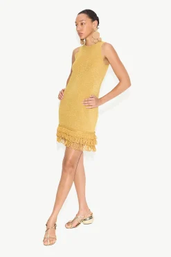 Albers Knit Mini Dress in Star Gold