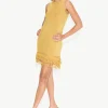 Albers Knit Mini Dress in Star Gold