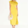 Argan Satin Dress in Star Gold