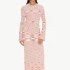 Axon Knit Dress in Rust/Rice Flour Multi