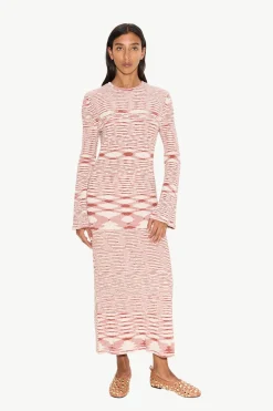 Axon Knit Dress in Rust/Rice Flour Multi