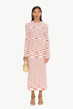 Axon Knit Dress in Rust/Rice Flour Multi