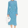 Axon Knit Dress in Vivid Sky Multi