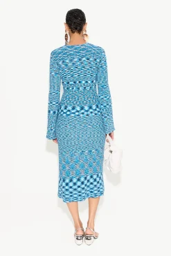 Axon Knit Dress in Vivid Sky Multi