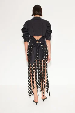 Beep Beep Maxi Skirt in Black Mirror