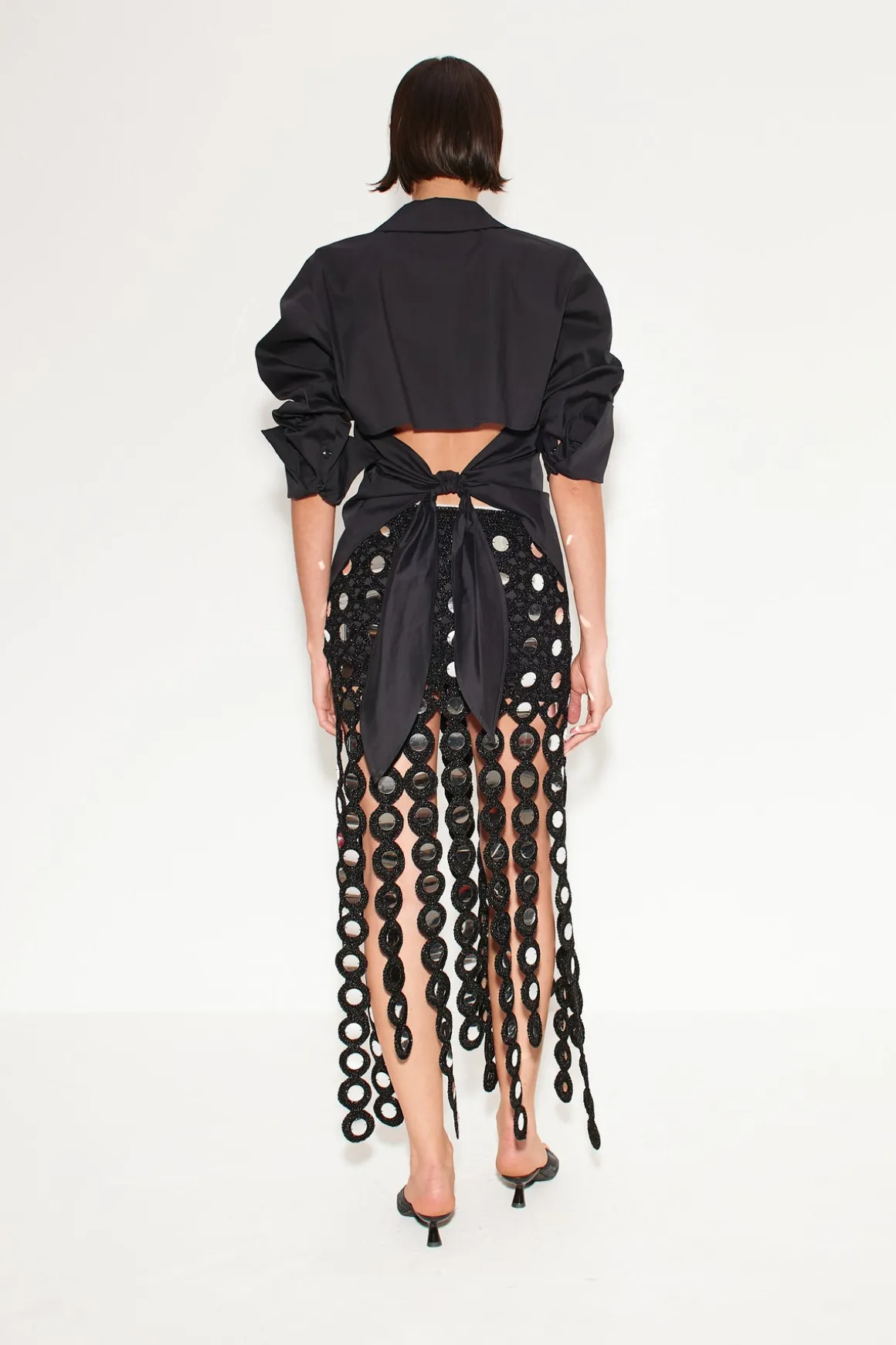 Beep Beep Maxi Skirt in Black Mirror