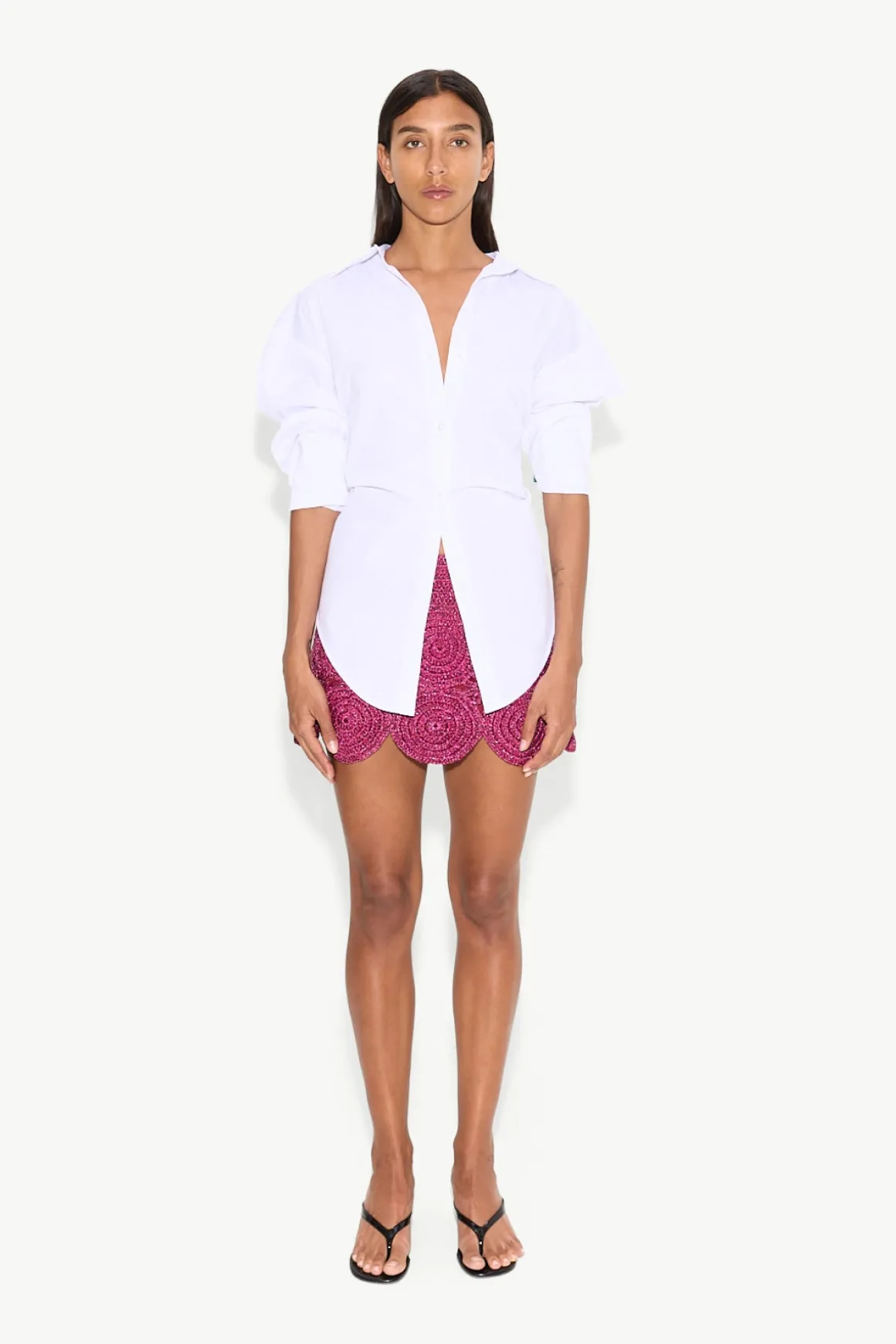 Beep Beep Mini Skirt in Magenta