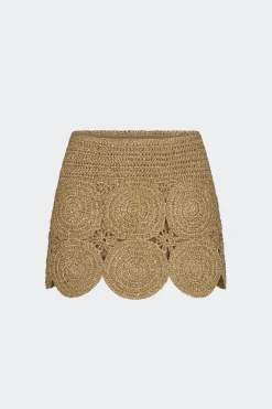 Beep Beep Mini Skirt in Star Gold
