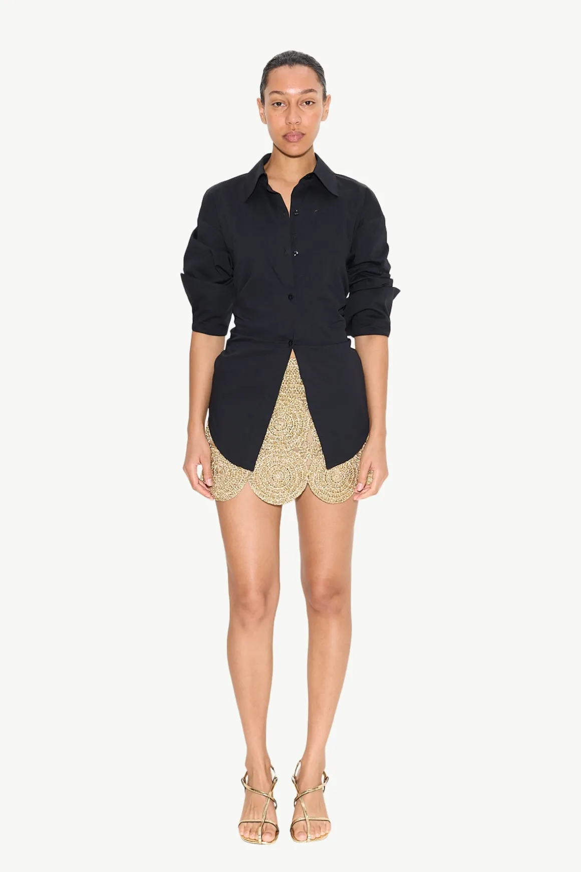 Beep Beep Mini Skirt in Star Gold
