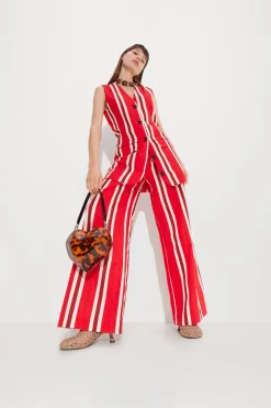 Bloo Linen Pant in Moroccan Spice Stripe
