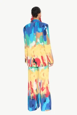 Bloo Painted Crepe Pant in Palette Print