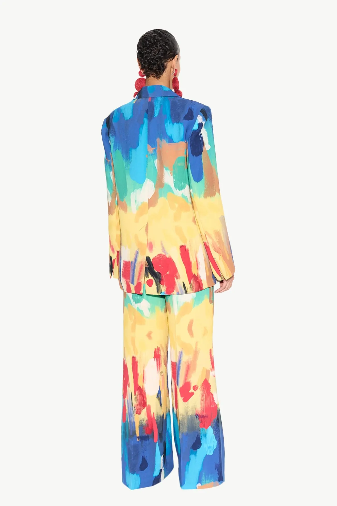 Bloo Painted Crepe Pant in Palette Print