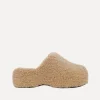 Bubble Clog in Caramel Shearling