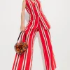 Carob Linen Mini Dress in Moroccan Spice Stripe
