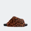 Cheetah Faux Fur Bubble Slide in Cheetah Scramble