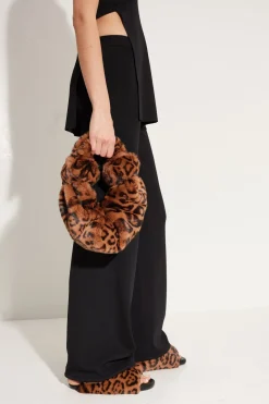 Cheetah Faux Fur Lopsy Bag in Cheetah Scramble
