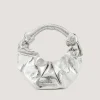 Crinkle Lopsy Bag in Silver