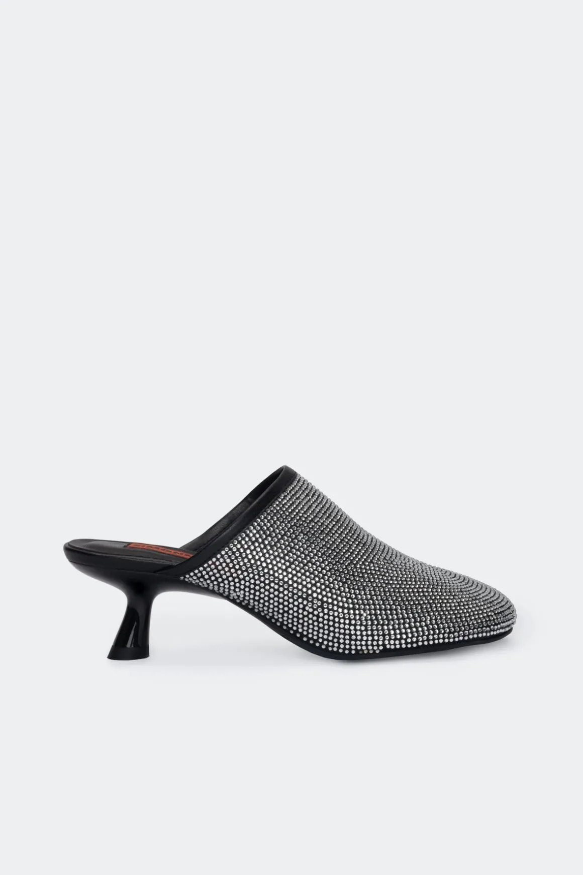 Crystal Beep Mule in Black