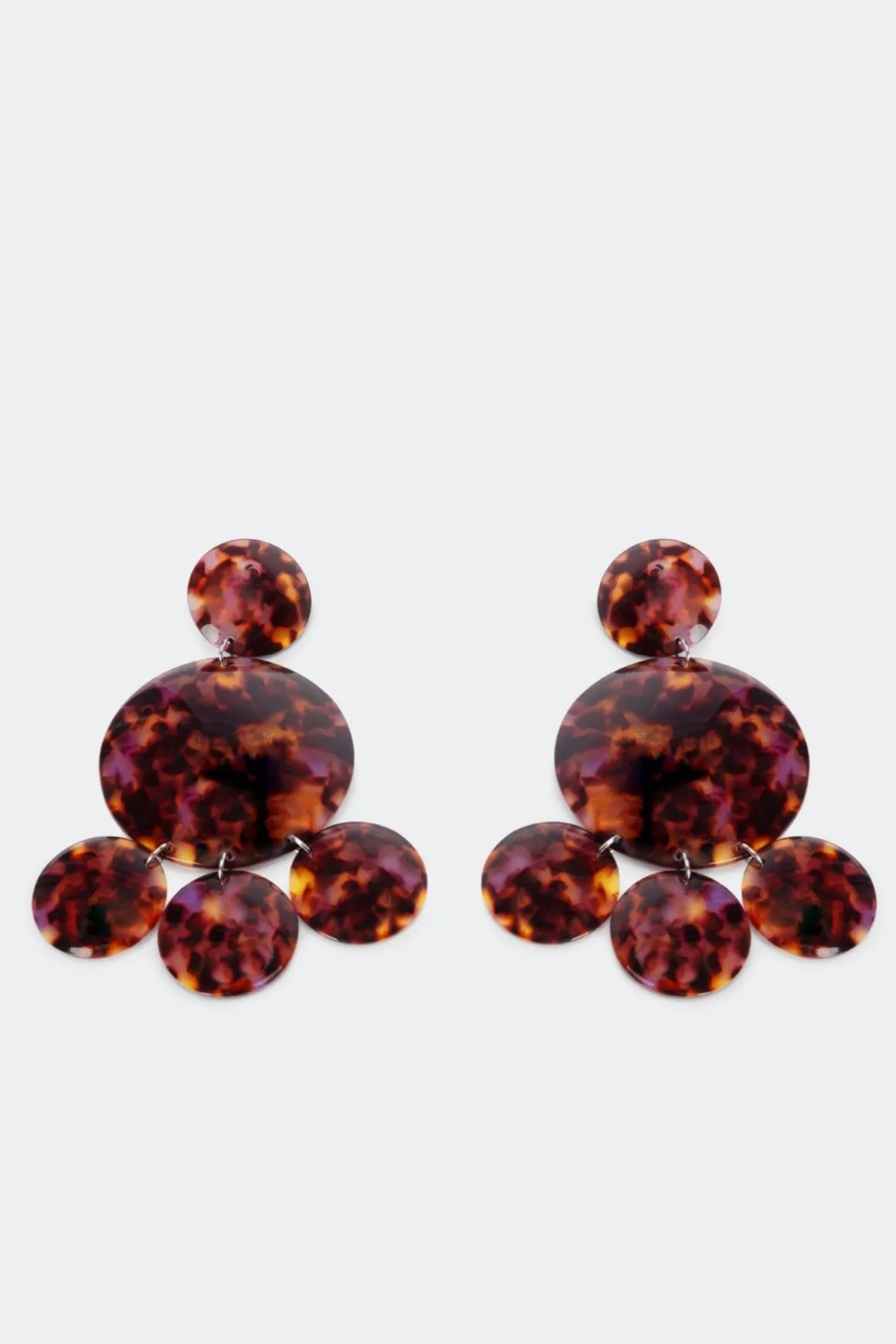 Deco Earring in Brown/Black Tortoise
