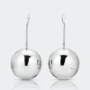 Disco Drop Earring in Silver