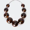Dome Necklace in Brown/Black Tortoise