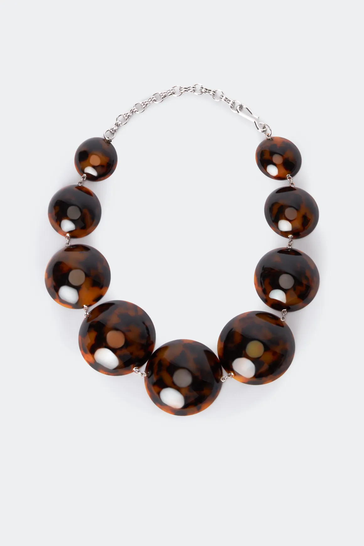 Dome Necklace in Brown/Black Tortoise