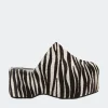 Haircalf Platform Bubble Clog in Zebra Trip