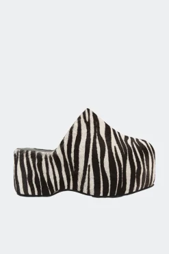 Haircalf Platform Bubble Clog in Zebra Trip