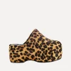 Haircalf Platform Bubble Clog in Cheetah Scramble