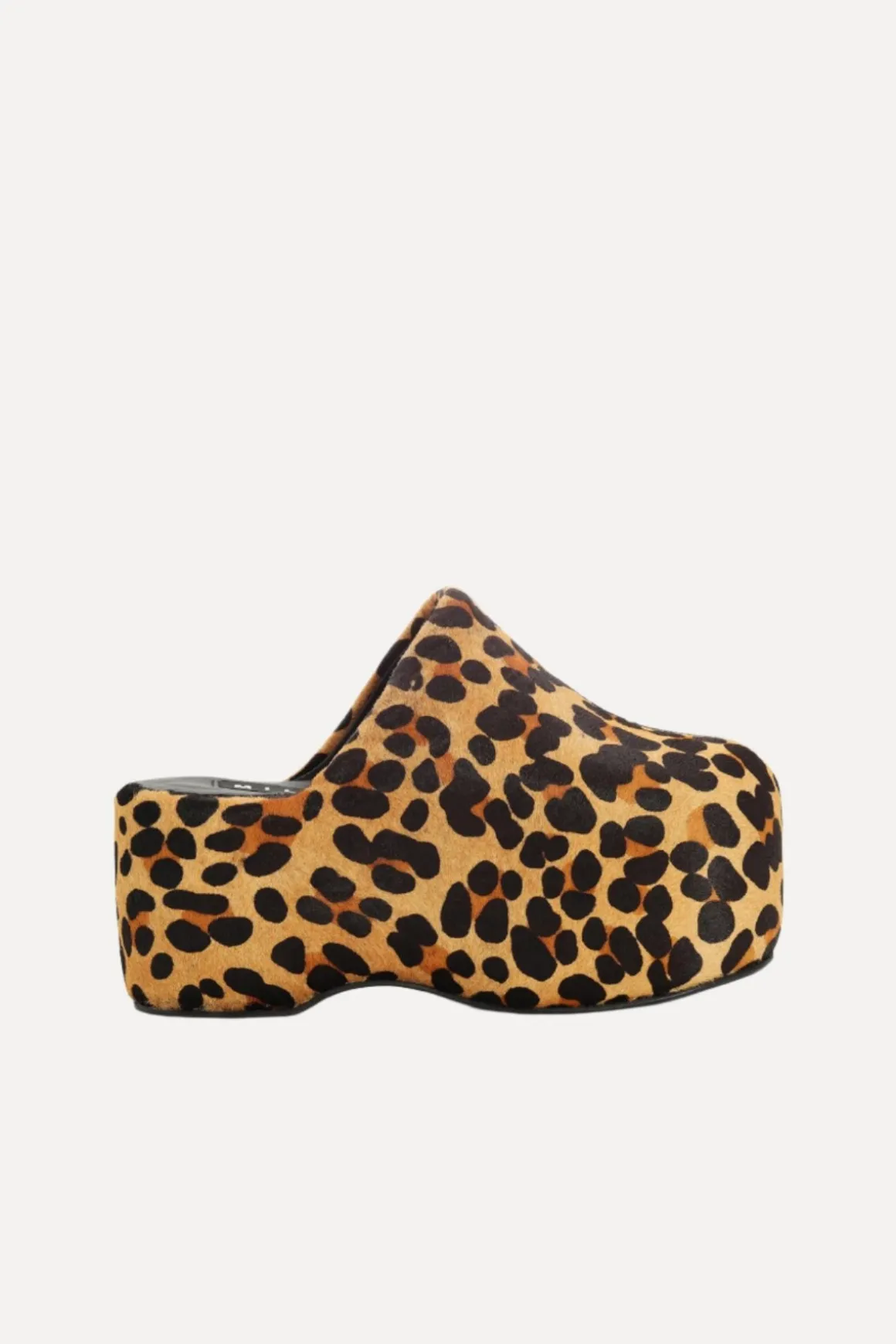 Haircalf Platform Bubble Clog in Cheetah Scramble