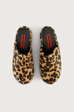 Haircalf Platform Bubble Clog in Cheetah Scramble