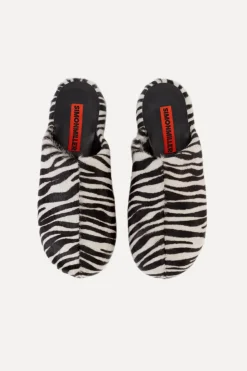 Haircalf Platform Bubble Clog in Zebra Trip