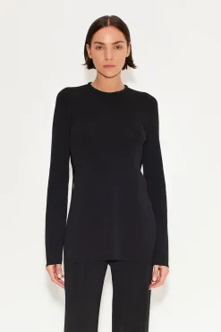 Knits By Canoga Long Sleeve Top in Black