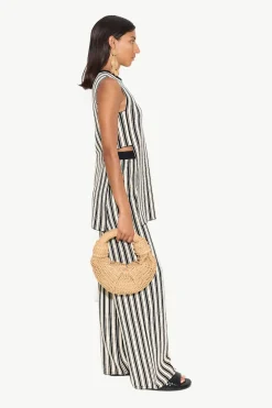 Knits By Canoga Top in Black/Rice Flour Stripe