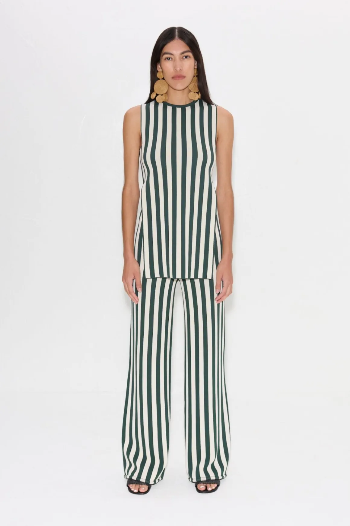 Knits By Canoga Top in Gummy Green/Ecru