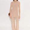 Knits By Jabber Pant in Tan Stripe