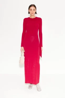 Knits By Long Sleeve Junjo Dress in Sangria