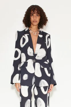Lennox Crepe Jacket in Painted Dot