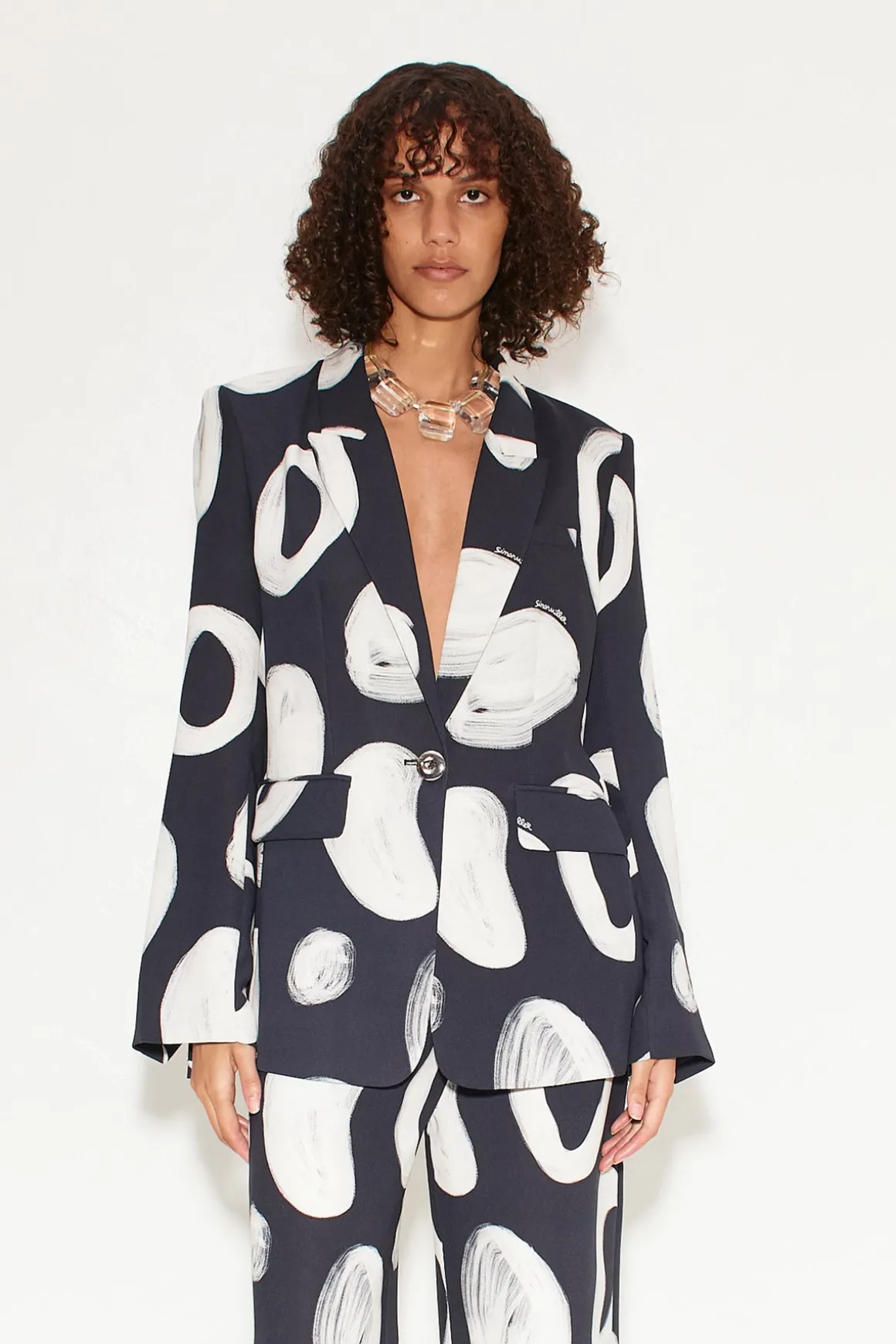 Lennox Crepe Jacket in Painted Dot