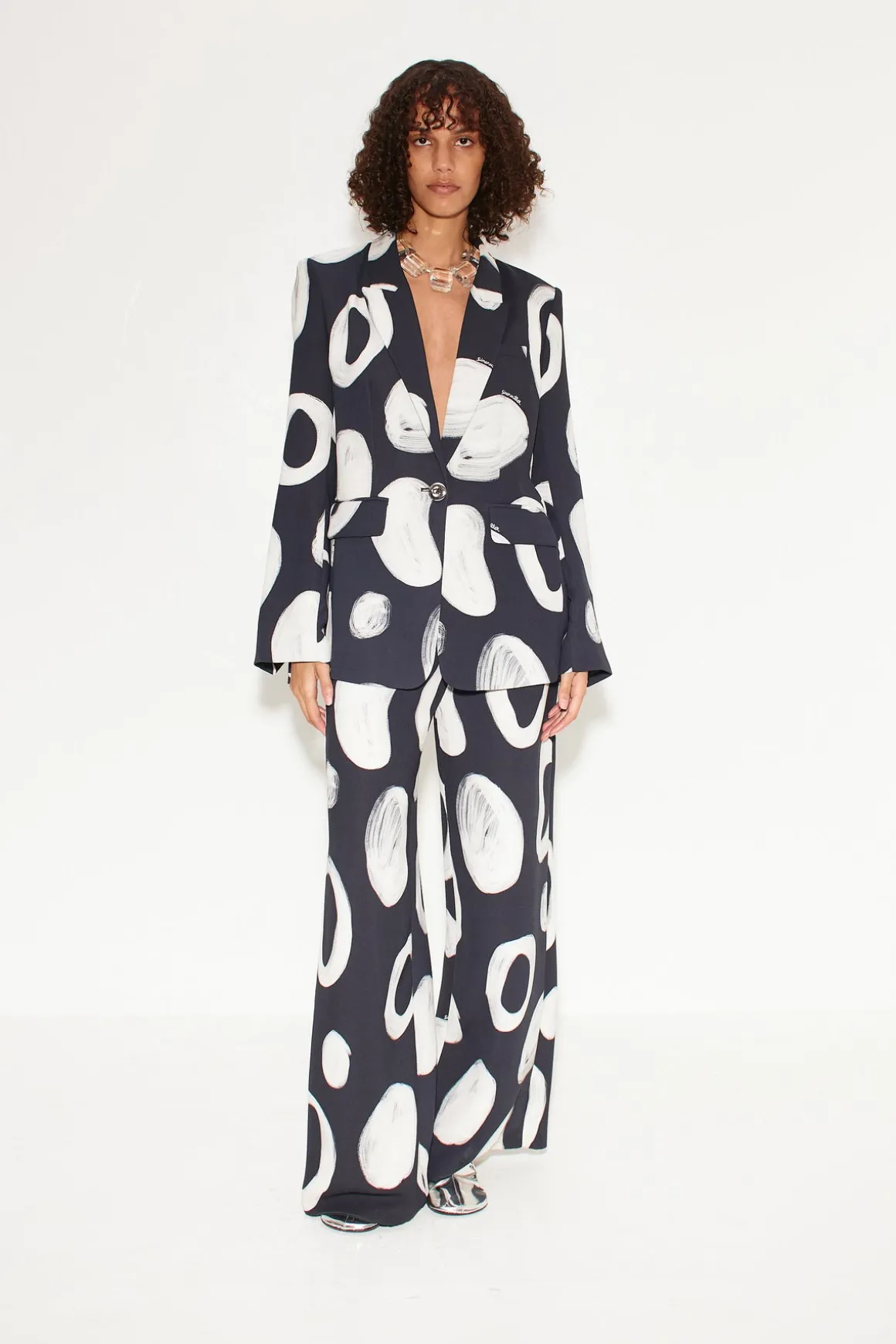 Lennox Crepe Jacket in Painted Dot