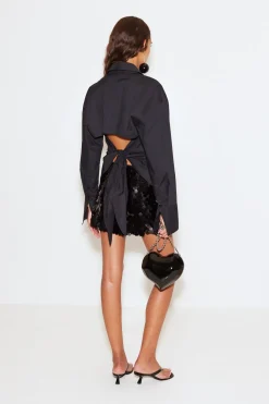 Loch Button Up in Black