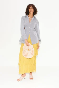 Lolo Poplin Top in Pinstripe