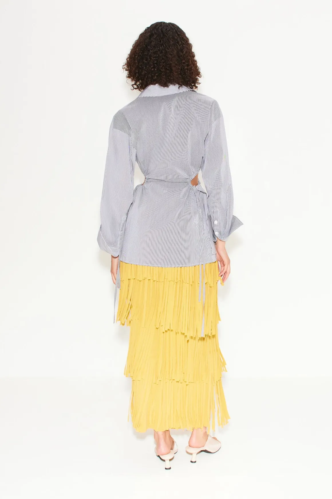 Lolo Poplin Top in Pinstripe