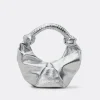 Lopsy Bag in Textured Silver