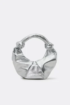 Lopsy Bag in Textured Silver