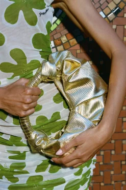 Lopsy Bag in Textured Star Gold