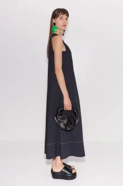 Mar Poplin Dress in Black