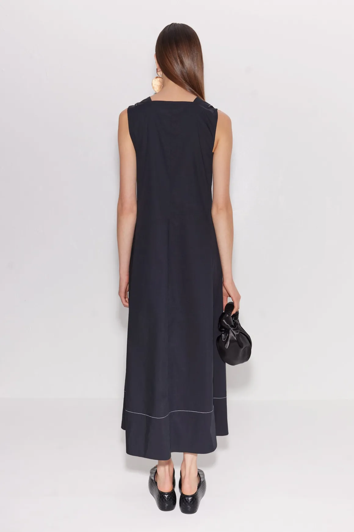 Mar Poplin Dress in Black