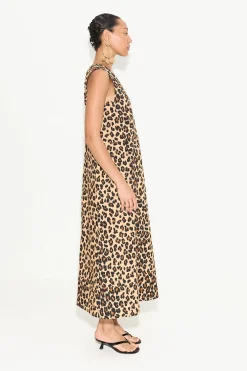 Mar Poplin Dress in Cheetah
