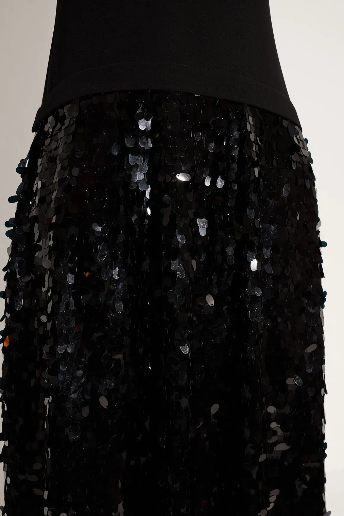 Memphis Crepe Sequin Dress in Black